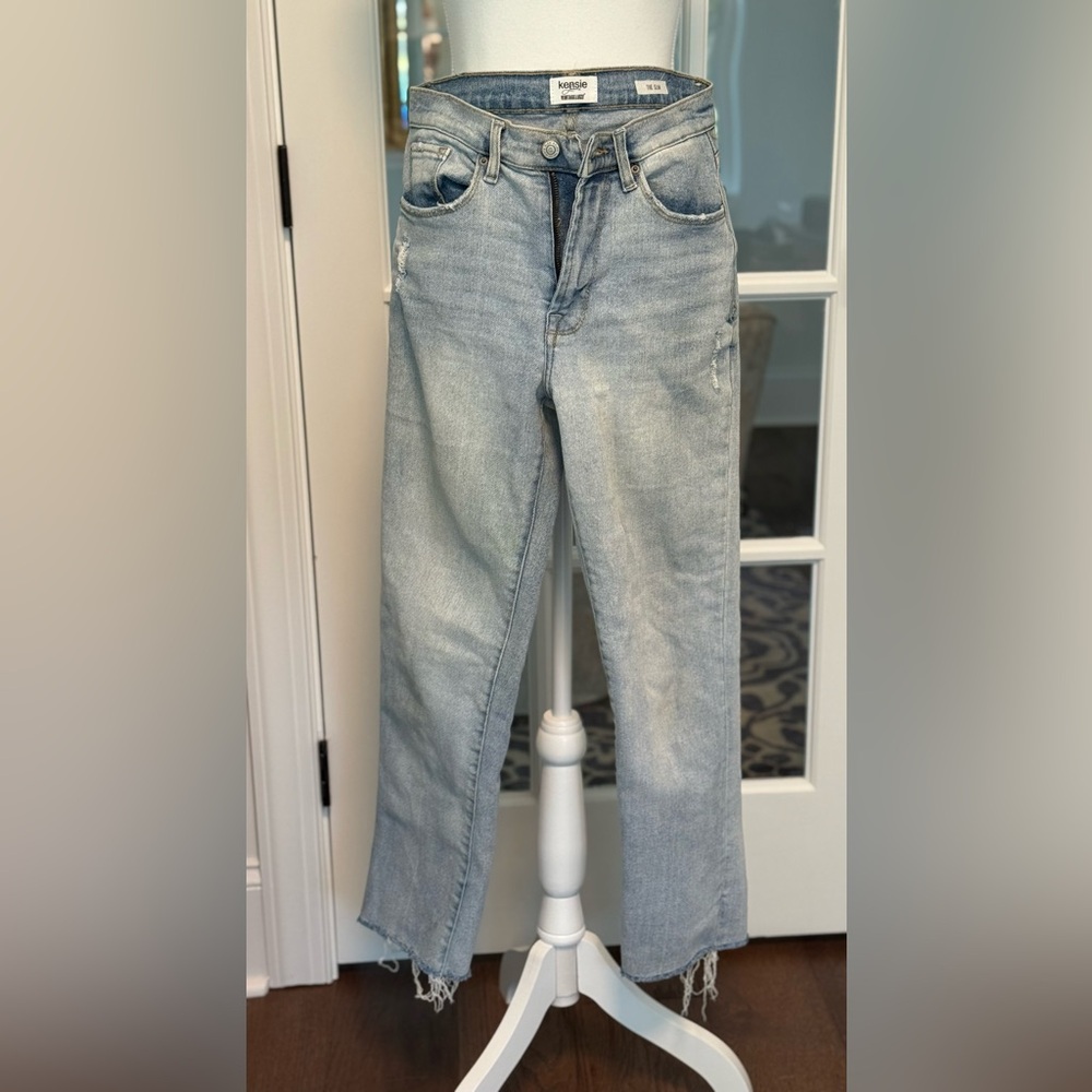 Kensie Light Blue Straight Leg Jeans